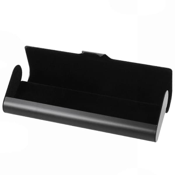 2X Slankt mat hårdt metal-brilleetui Black
