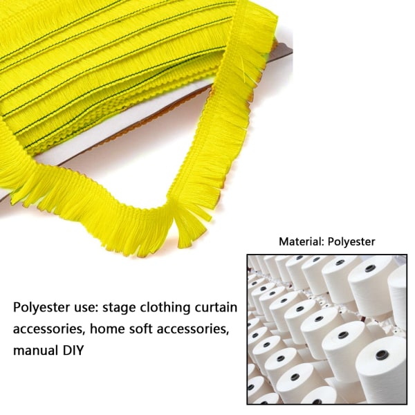 Polyester Frans Tofs Spets Trim Frans Fiber Trim för Sömnad Q