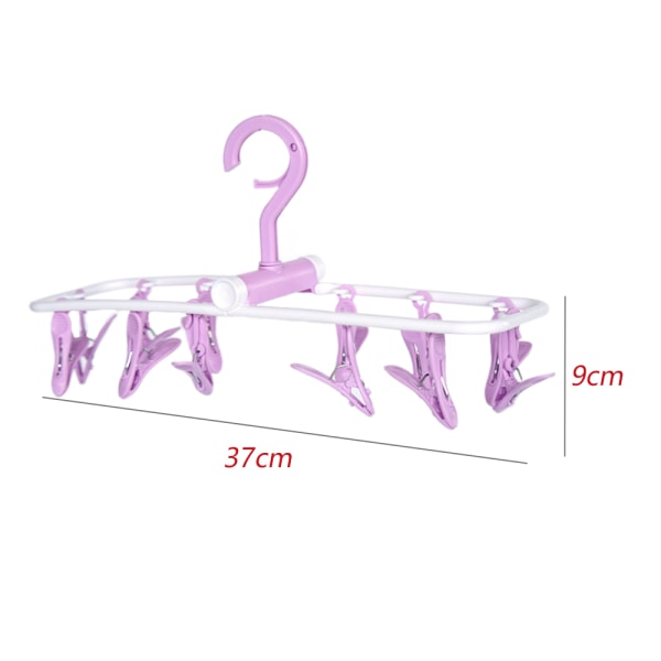 2 Hjemmeundertøjs Sokker Tørrestativer 12 Klip Hængere Foldbar