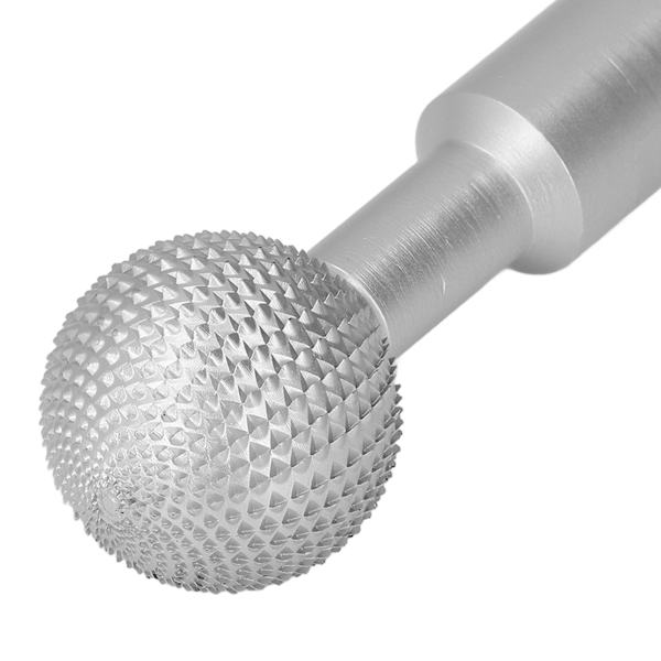 Sfärisk Träskärvningsfräs Slitstark 10mm Träbearbetning Rotationsfil för 100 Vinkelkvarn Silver