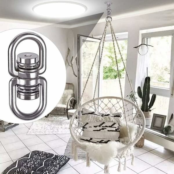 1 stk. rustfritt stål swivel, 360° roterende opphengstilbehør