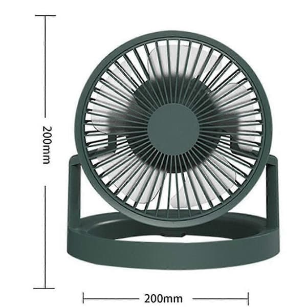 Campingventilator med LED-lys, 8000mah udendørs teltventilator med lys & krog, 180° roterende ventilator, til camping, f