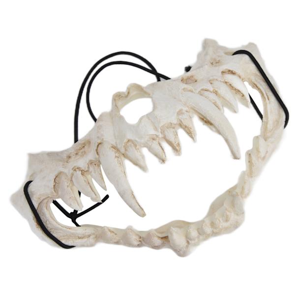 Latex Tiger Tand Maske - Holdbar, Vandafvisende, Justerbar og Uhyggelig Maske til Fest, Festival og Teater