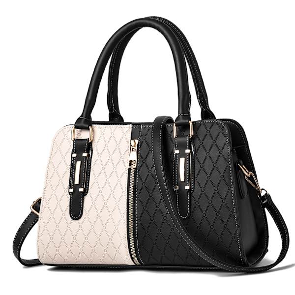 Ny trendig färgmatchande damhandväska i konstläder med stor kapacitet axelväskor crossbody väska
