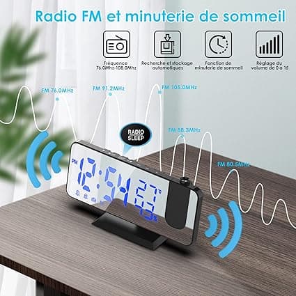 Takprojektor, Takprojeksjon Vekkerklokkeradio, med 7.