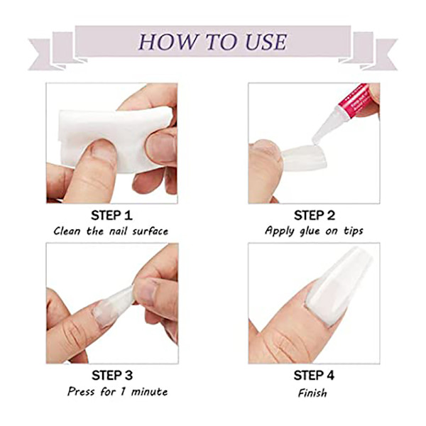 Joefnel Press on Nails - Europeiska falska naglar Press on Nails UV