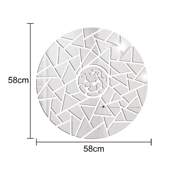 Tredimensionellt akrylspegelklistermärke geometrisk mönster auspi