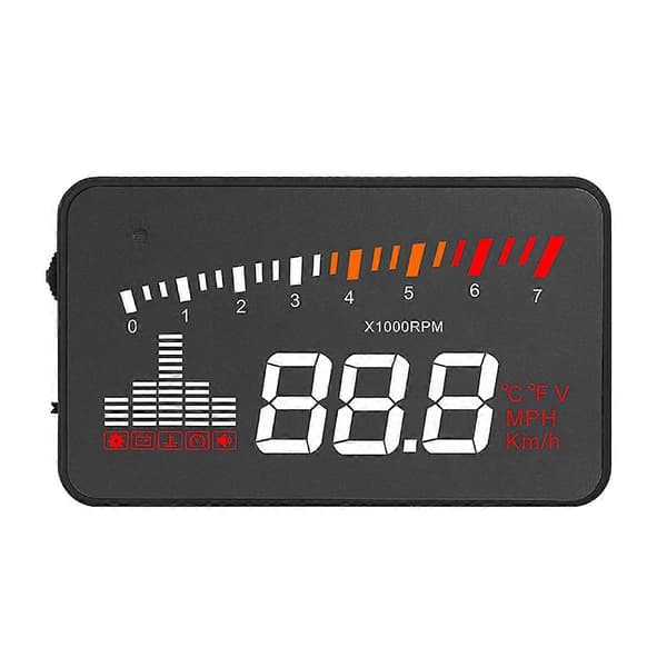 X5 Bil Hud Obd Ii Head-up Display Hastighetsovertredelse Varslingssystem Projektor Frontrute Auto Elektronisk Vol