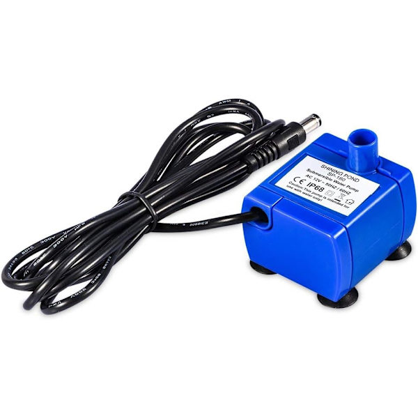 Cat fontänpump, tyst automatisk vattenpump, dränkbar vattenpump (1,6 l kapacitet, 1,8 m kabel ingår, kompatibel med 12V elektrisk vattenpump,