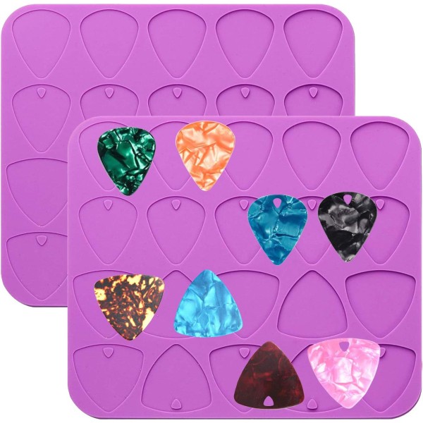 2 Pak Guitar Picks Epoxy Harpiksforme Guitar Plectrums Silikon