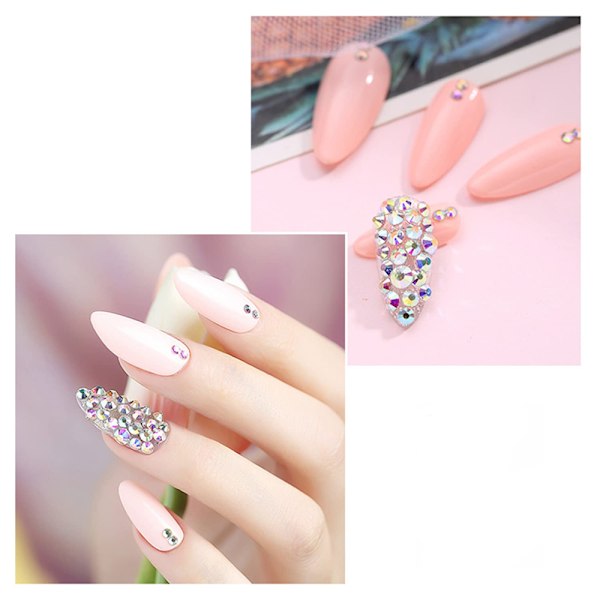 Krystal Flatback Rhinestones, til Tøj, Sko, Håndværk, Makeup, Neglekunst og DIY Dekorationer