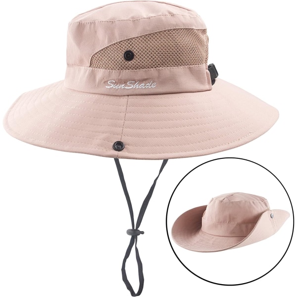 Vandringshatt för vuxna, solskydd, rosa