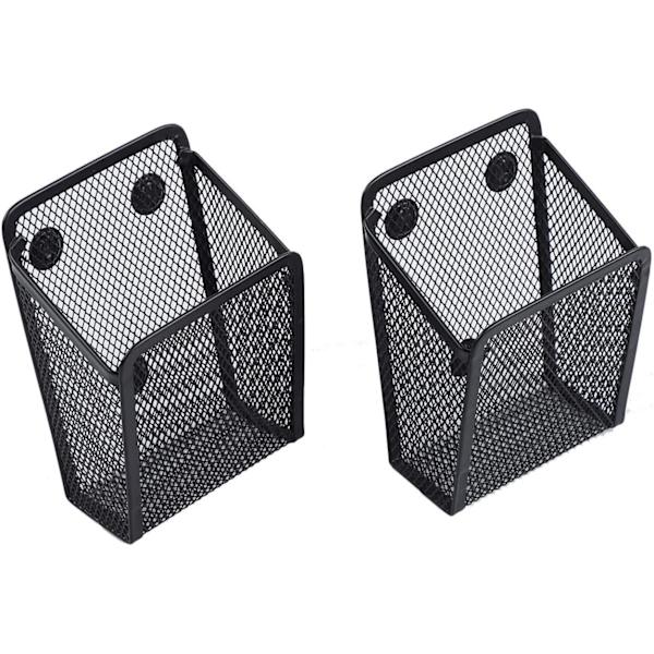 2-pack magnetisk pennhållare, nätförvaringskorg