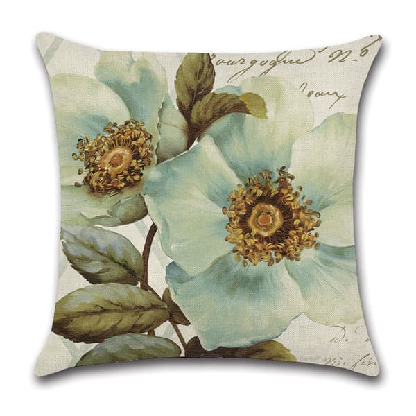 Set med 4 Kuddfodral 45 x 45 cm Blommönster, Kuddfodral