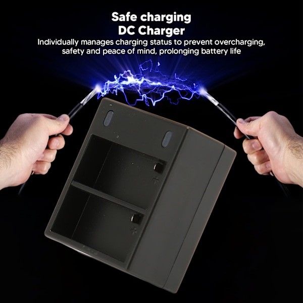 Kamera Batterilader Dobbel Kanal USB Kamera Batterilader med Indikatorlys for Hjem Reise