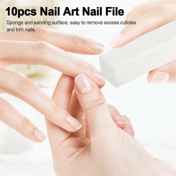 10 st vita buffer slipblock, polerblock buffer ny generation nagelfil block nagelkonst manikyrverktyg