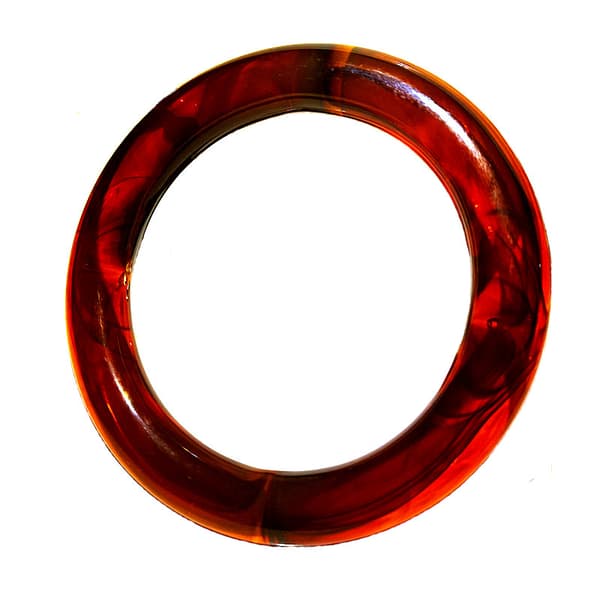 Armband i harts, karamellfärgad, cirkulär