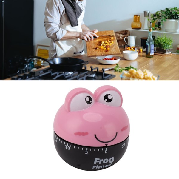 Rosa tecknad maskin timer Hög noggrannhet Justerbar 60 minuter Mekanisk kök matlagning timer för kök Studie