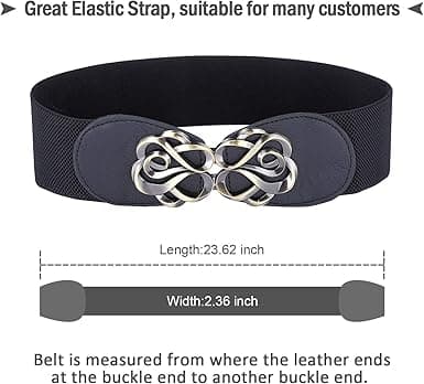 Dame elastisk vintage kjolebelte elastisk midjebelte CL413