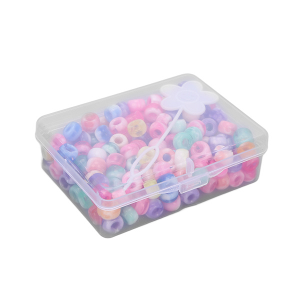 Ponyperle Sæt Candy Farve DIY Smykkefremstilling Perler Hårperler til Armbånd Halskædekunsthåndværk Fremstilling Blandet Farve