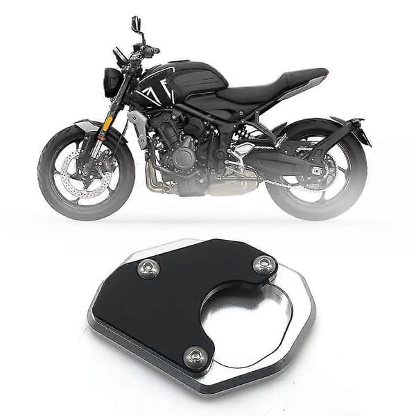 För Trident 660 2021 2022 Motorcykel Stödfot Sidostöd Förlängning Förstora Pad Stödplatta