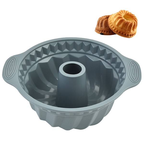 Silikonform för kakor, spiralmönstrad kakembryobakform, bakverktyg, chiffonkakform, non-stick kakform