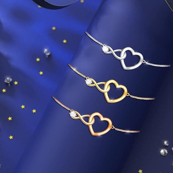 Gull Sølv Dame Infinity Armbånd Dame Armbånd 925 Sølv