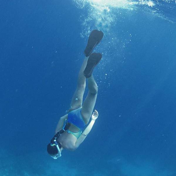 Svømmeføtter for trening, reisevennlig størrelse for snorkling