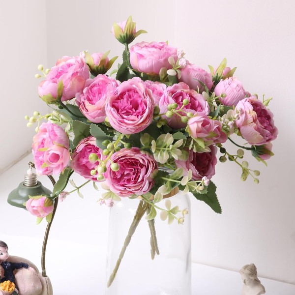 3 Bundter Kunstige Blomster Udendørs UV-Resistente Kunstige Blomster