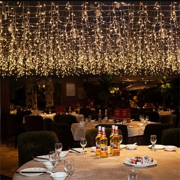 Elegant Lysgardin, Elegant Lysgardin for Elegant Restaurantbelysning (5 meter, Varmhvit)