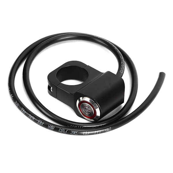 12V 25mm/0.98in Vandtæt LED-Spotlight i Rustfrit Stål med Styrspakskontakt til Motorcykler, ATV'er, Sort