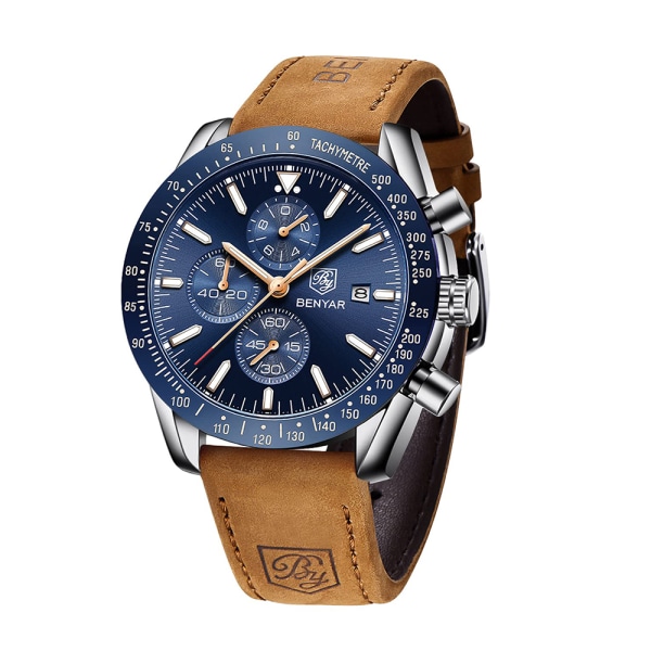 Klockor Herr Analog Quartz Chronograph Herrklockor 30M Vattentät Luminous Date Watch Casual Business Designerklockor Klassisk Elegant