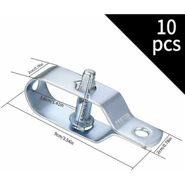 Trådhegn Spænder, Hegn Spænder, Pigtråd Spændere, Snor Spænder Sæt til Spænding af Tråd (10 stk) LO-Ron