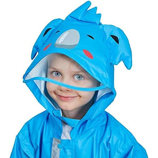 Regnrock Regnponcho Unisex Vattentät Barn Regnrock Regnjacka blå