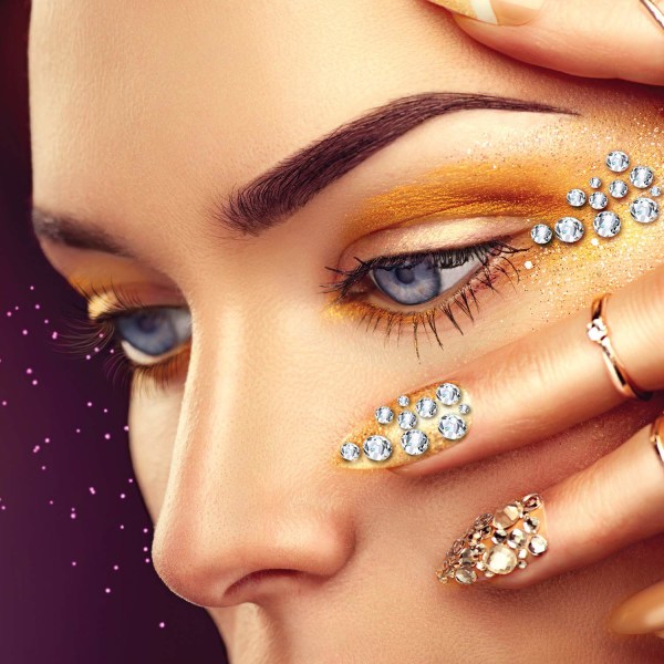 Nagelkonst Rhinestone, Nagelstenar Runda Forma Flatback Gems, för Nageldesign Hantverk Konst Skor