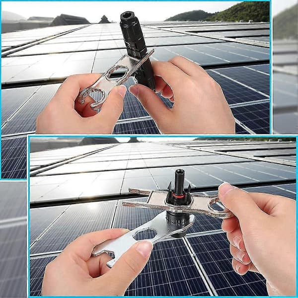 Metallisk Solpanelanslutningsverktyg Nyckelkomponent Pv Solverktyg Hätta Passar Diy Nyckel Specialinstallation