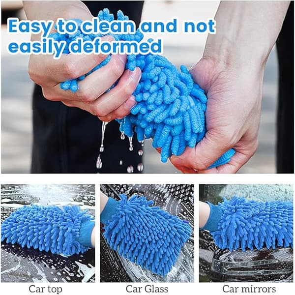 Mikrofiber Chenille Vaskehandsker 1 stk Bilvask Handske, Chenille Bilvask