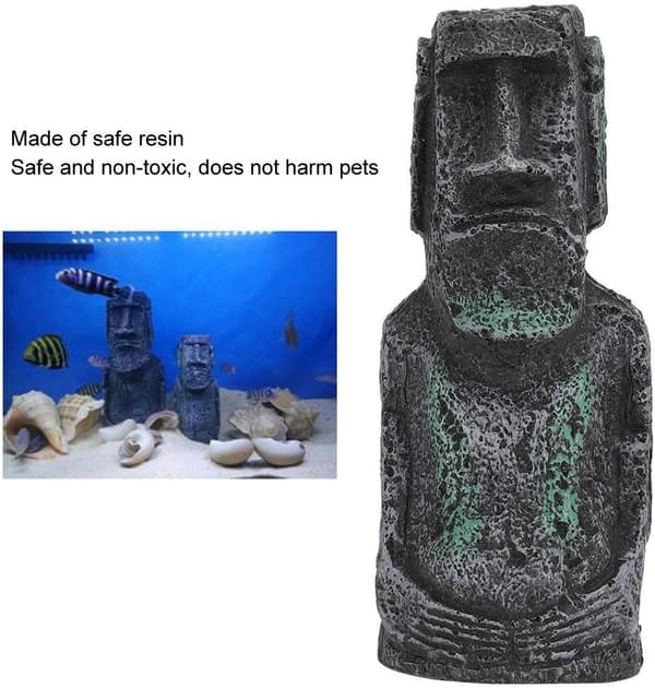 Påskeøya statue akvariedekorasjon, akvariedekorasjon Ea