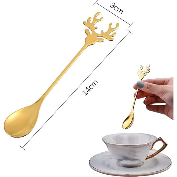 Sofistikerede elgformede skeer, perfekt gave til kaffeentusiasten, holdbare og funktionelle
