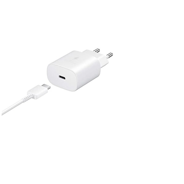 25W USB C-laddare med laddkabel 1M, Typ C snabbladdare med kabel, Fast PD 3.0 laddningskontakt nätadapter kontakt för Samsung Galaxy S22+/S21