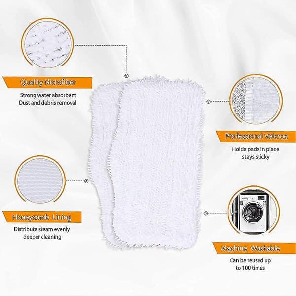 Erstatningsmoppepute Kompatibel For S3251 Sk115 Sk140 Sk410 Dampmopp Tilbehør Vaskbare Moppeputer