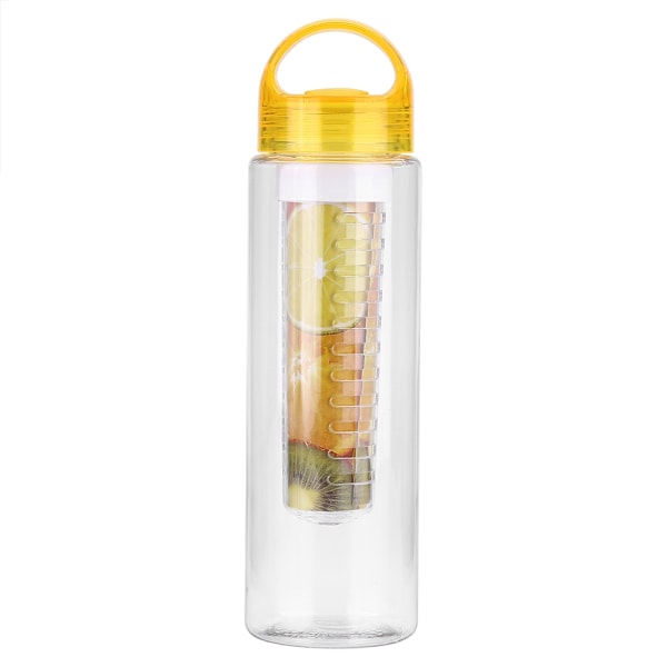 700ml Frugtinfuser Vandflaske Plastik Sports Udendørs Juice Infusionsflasker, Gul
