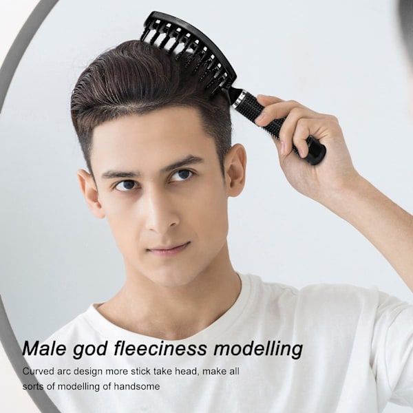 Profesjonell buet ventilert styling hårbørste Barber