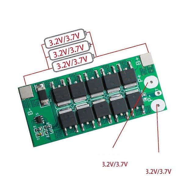 2s Bms Po4 6.4v 18650 25a Yhteinen Portti Levy Bms-levy (Lf