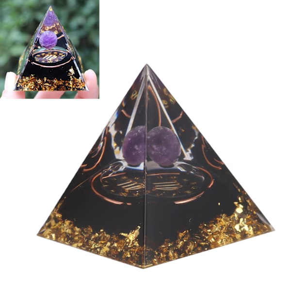 5 cm Pyramid Positiv Energi Healing Kristall Pyramid Meditation Organisk Sten Pyramid Zodiak Energi Generator Jungfru