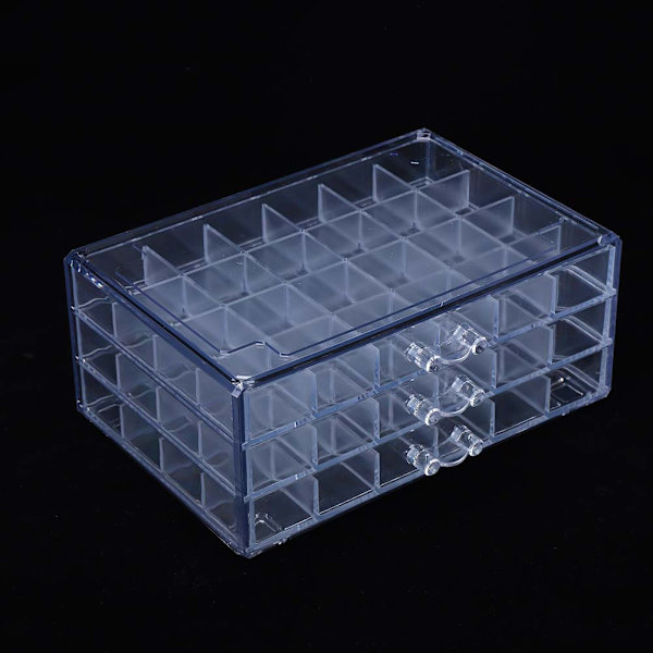 72-Ruts Nagelkonstverktyg Tillbehör Förvaringslåda Smycken Organizer Förvaringsväska Transparent