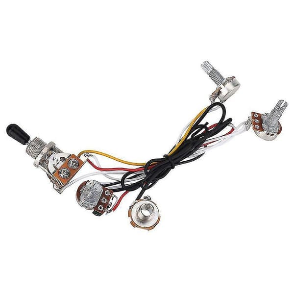 Elektrisk Gitarr Kablage Kit 3-vägs Växelströmbrytare 2 Volym 1 Ton 500k