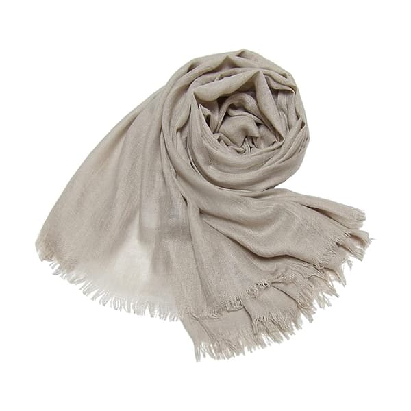 Skjerf for kvinner Bomull Lett Stor Lang Mull Skjerf Elegant Ensfargede Skjerf