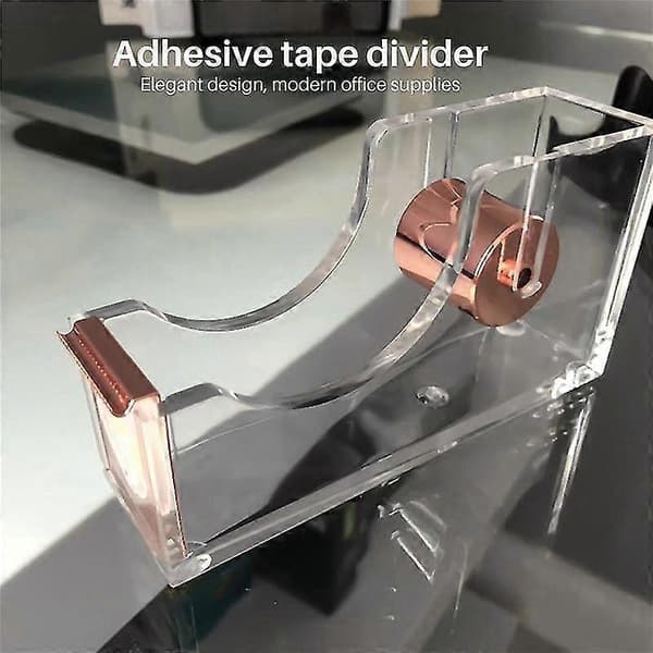 Deluxe Akryl Design Kontor Skrivbords Tejpdispenser Klar Guld