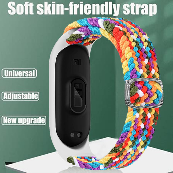 Flätat Solo Loop-band Kompatibelt med Xiaomi Mi Armband